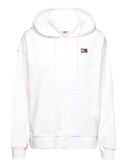 Se Tommy Jeans Tjw Rlx Xs Badge Zip Trhu Tommy Jeans White ved Booztlet