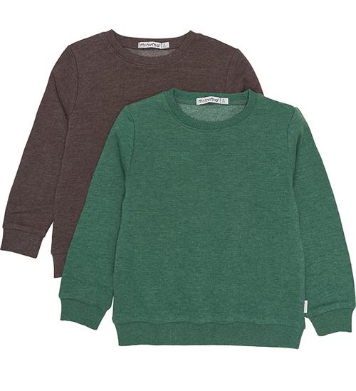 Se Minymo Minymo Sweatshirt - 2-pak - Hunter Green ved KidsWorld