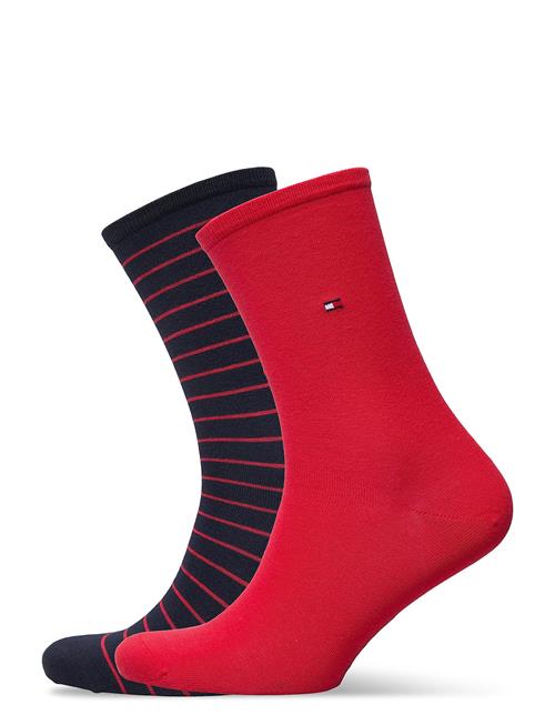 Tommy Hilfiger Th Women Sock 2P Small Stripe Tommy Hilfiger Red