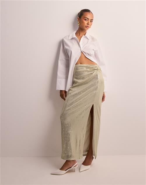 Se Vero Moda - Beige - Vmmonalise Hw Long Skirt Jrs Ce ved Nelly