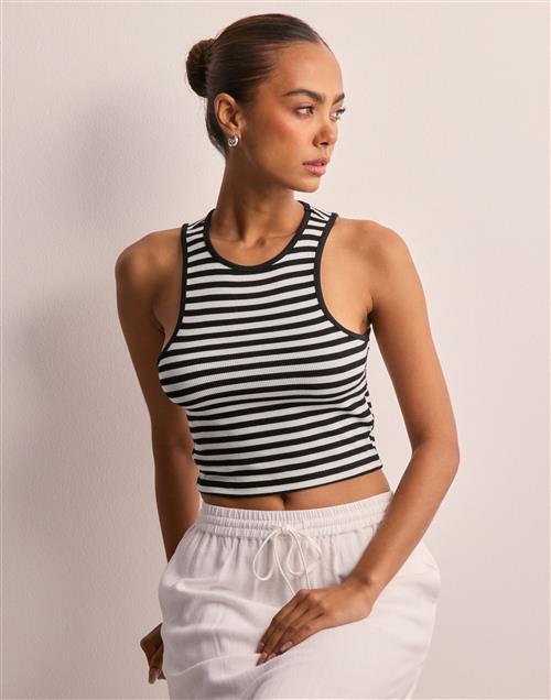 Only - Ternet/Stribet - Onlbelia S/L Crop Top Jrs Noos