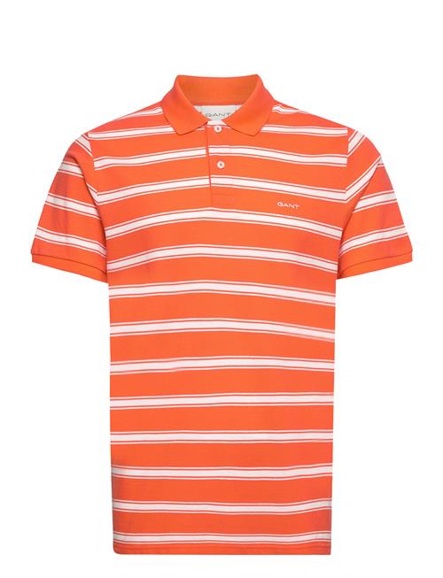 GANT Stripe Ss Polo GANT Orange