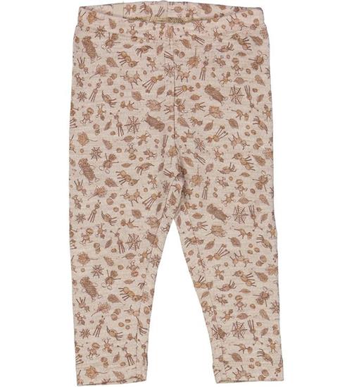 Se Wheat Wheat Leggings - Uld - Beige Chestnut ved KidsWorld