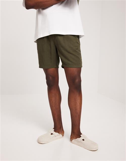 Only & Sons Onstel Visc Lin Shorts 0075 Cs Hørshorts Olive Night