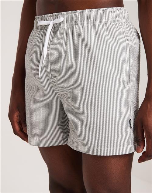 Only & Sons Onsted Stripe Seersucker Swim Noos Badeshorts Grey Pinstripe