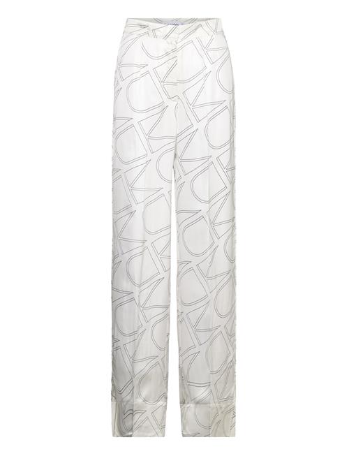 Calvin Klein Monogram Wide Leg Pant Calvin Klein White