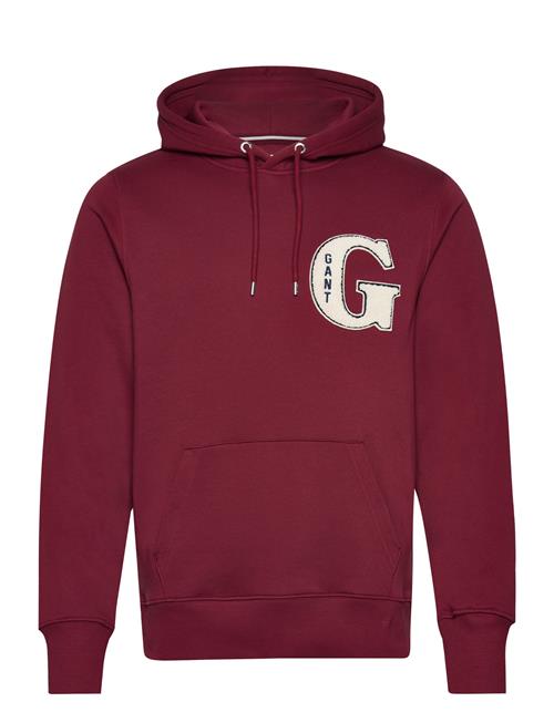 Se GANT G Graphic Hoodie GANT Burgundy ved Booztlet