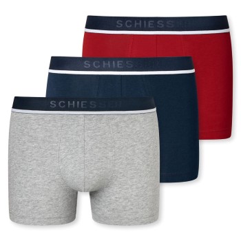 Schiesser 3P Organic Cotton Woven Boxer Brief Flerfarvet bomuld Small Herre