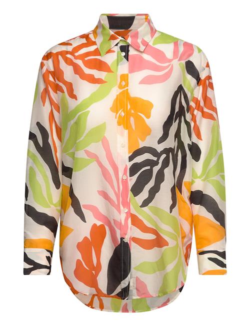 GANT Rel Palm Print Cot Silk Shirt GANT Patterned