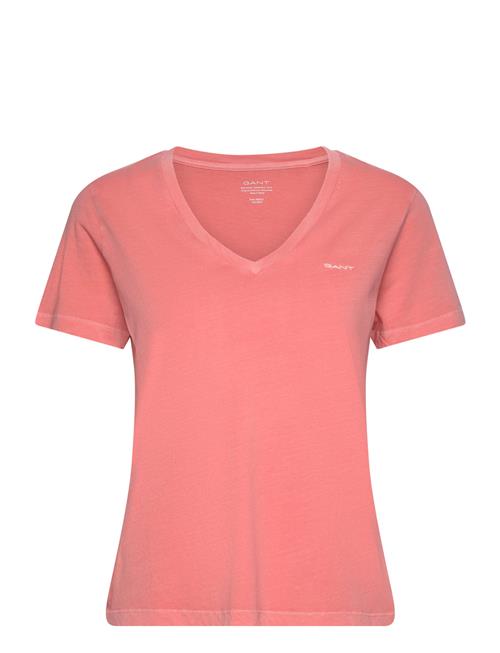 GANT Reg Sunfaded Ss V-Neck T-Shirt GANT Pink