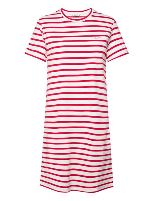 GANT Striped Ss T-Shirt Dress GANT Red