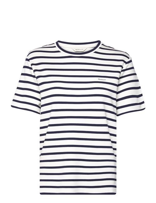 GANT Striped Ss T-Shirt GANT Navy