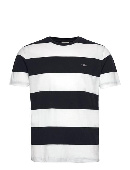 Se GANT Bar Stripe Ss T-Shirt GANT White ved Booztlet