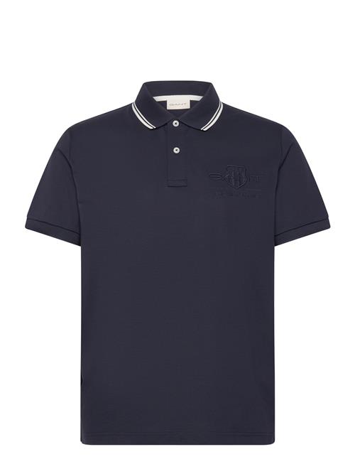 Contrast Tipping Ss Pique Polo GANT Blue