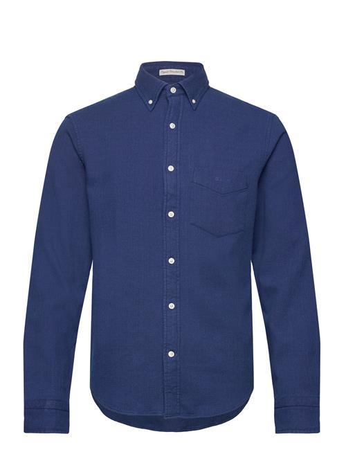 GANT Reg Indigo Waffle Shirt GANT Blue