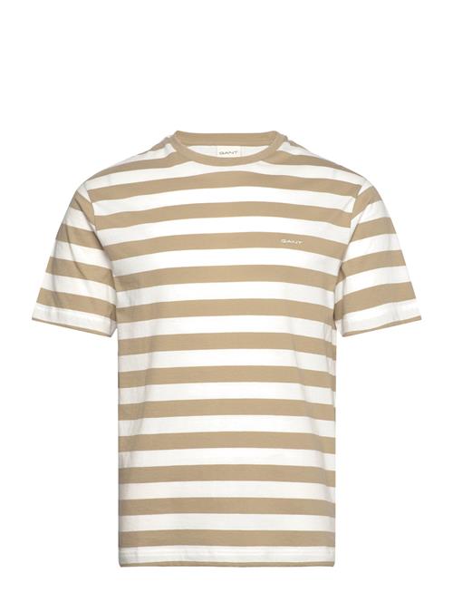 GANT Stripe Ss T-Shirt GANT Beige