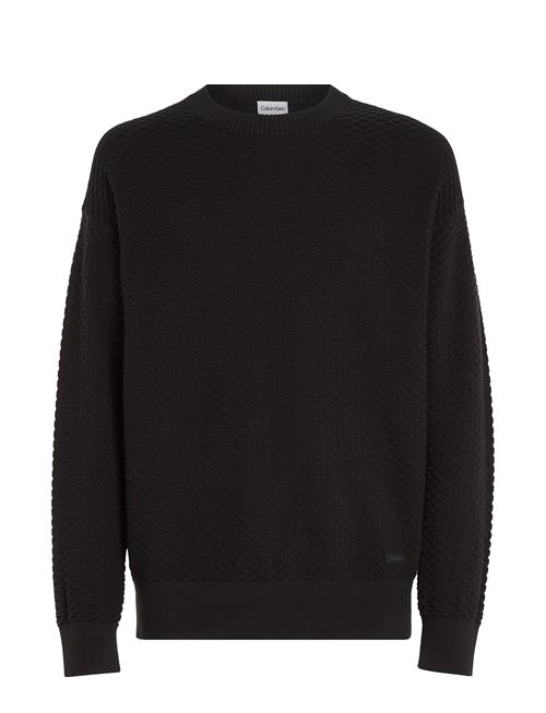 Calvin Klein Texture Crew Neck Sweater Calvin Klein Black