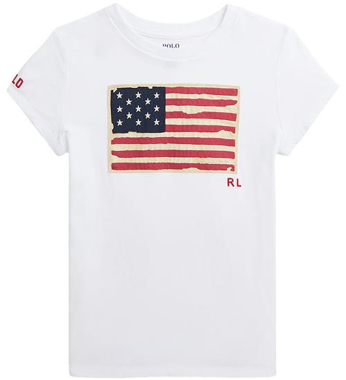 Polo Ralph Lauren Polo Ralph Lauren T-shirt - Hvid m. Flag