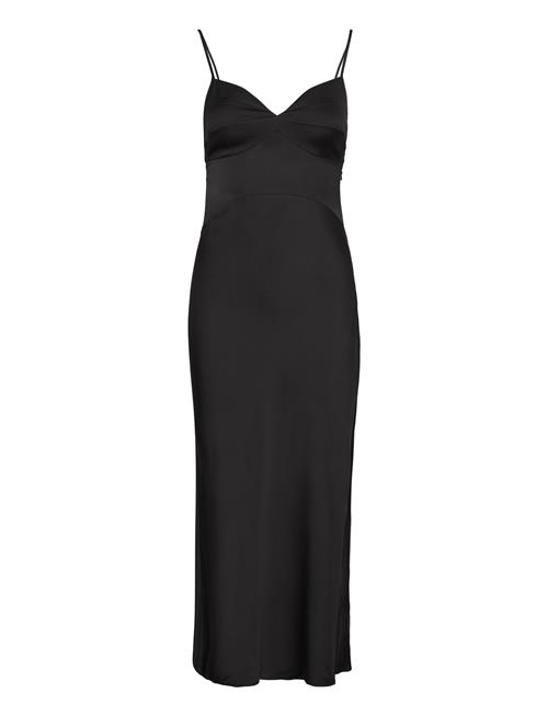 Calvin Klein Satin Viscose Slip Dress Calvin Klein Black