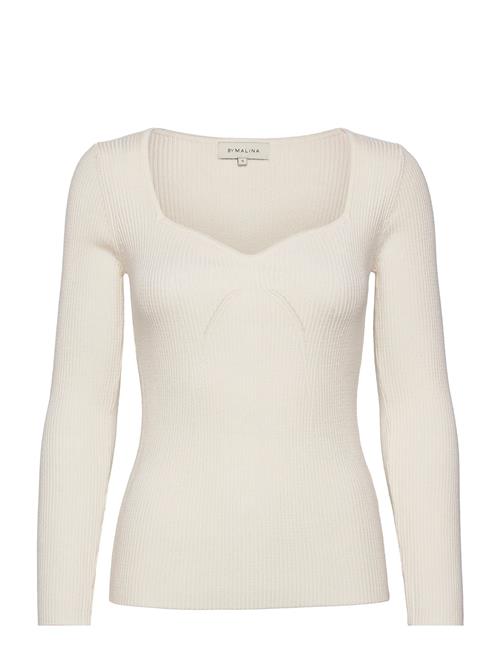 Se Malina Tulip Ribbed Knitted Top Malina White ved Booztlet