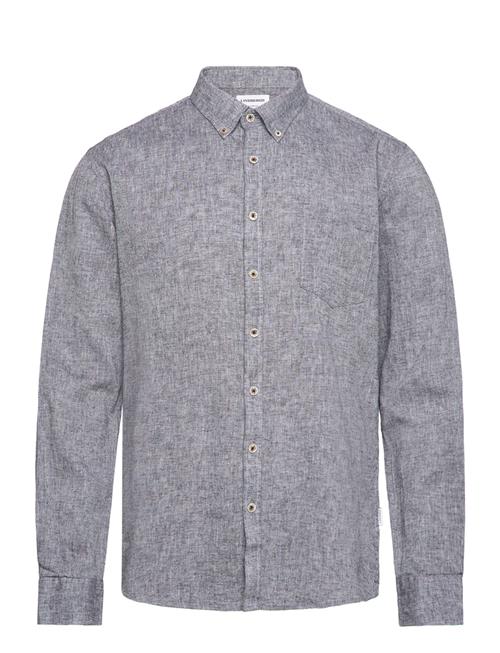 Lindbergh Cotton/Linen Shirt L/S Lindbergh Grey