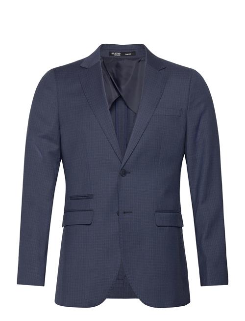 Se Selected Homme Slhslim-Neil Blue Check Blz Selected Homme Navy ved Booztlet