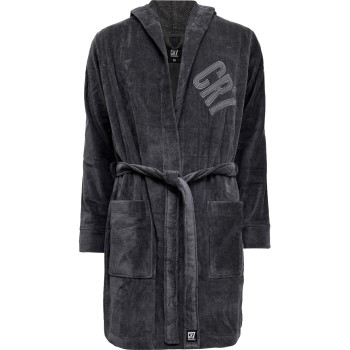 CR7 Cristiano Ronaldo Cotton Bathrobe Grå bomuld Medium Herre