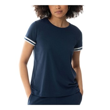 Mey Tessie T-shirt With Cuffs Marineblå Medium Dame