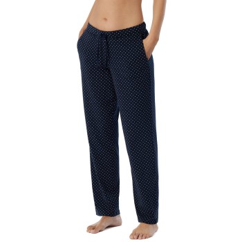 Se Schiesser Mix and Relax Jersey Long Lounge Pants Blå Mønster bomuld 38 Dame ved Timarco