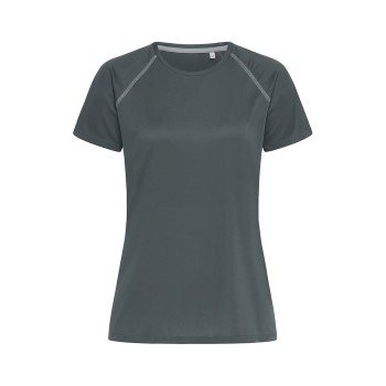 Stedman Active 140 Women Team Raglan Mørkgrå  polyester Small Dame