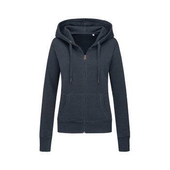 Stedman Active Hooded Sweatjacket For Women Mørkblå Medium Dame