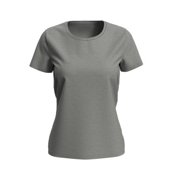 Se Stedman Women Lux T Gråmelerad bomuld X-Small Dame ved Timarco