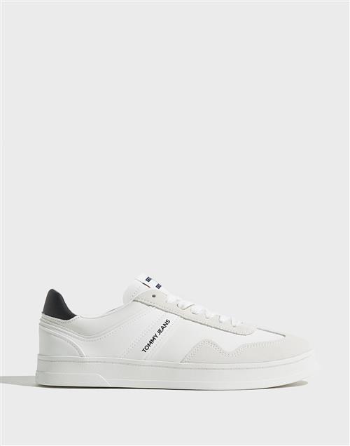 Tommy Jeans Tjm Leather Retro Cupsole Lave sneakers Ecru