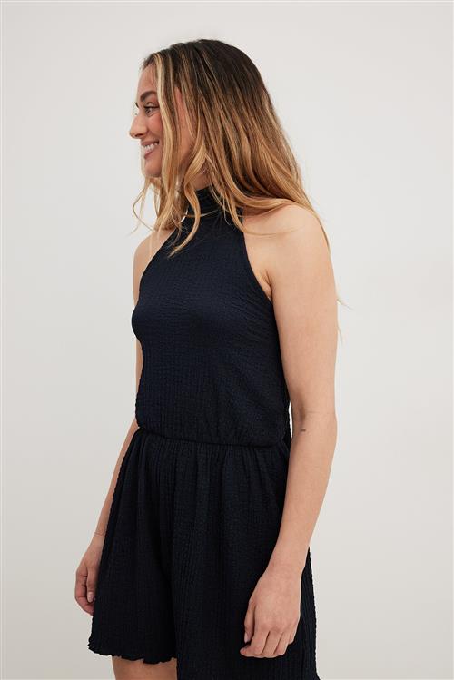 NA-KD Romper med struktur - Navy