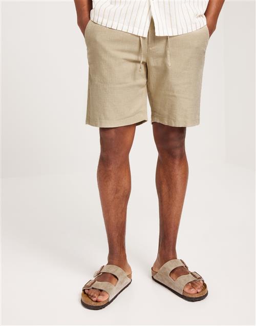 Selected Homme Slhregular-Brody Linen Shorts Noos Hørshorts Incense Mixed W. Oatmeal