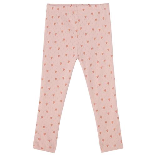 Buddy & Hope Kalle GOTS Hjertemønstrete Leggings Aprikos | Lyserød | 50/56 cm