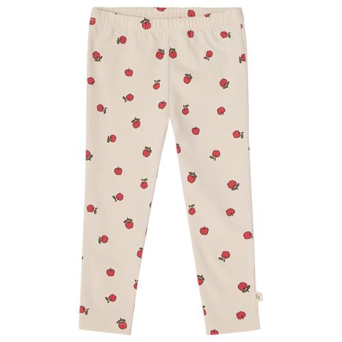 Se Buddy & Hope Kalle GOTS Mønstrete Leggings Med Æbler Cremefarvet | Hvid | 62/68 cm ved Babyshop