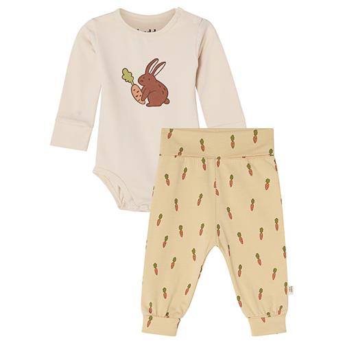 Buddy & Hope Filip GOTS Sæt Med Babybody Og Leggings Bunny/Carrots | Hvid | 86/92 cm