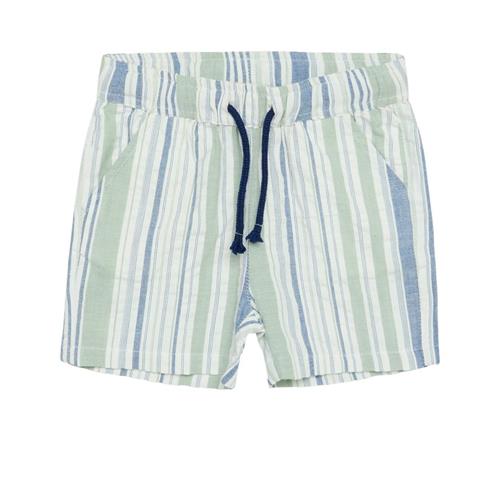 Se Hust&Claire Hakon Stribet Shorts Jade Green | Grønn | 104 cm ved Babyshop