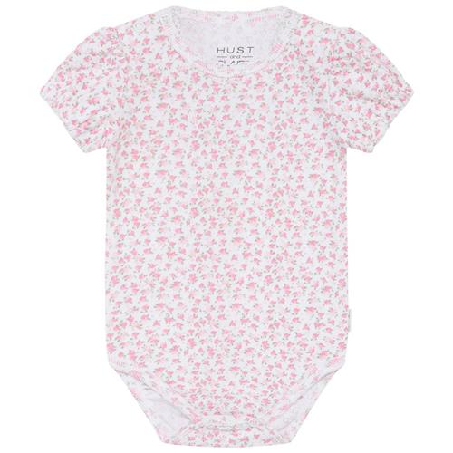 Hust&Claire Bitt Blomstret Babybody Hvid | Hvid | 74 cm