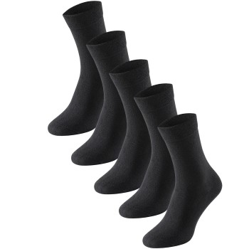 Schiesser Strømper 5P Women Socks Sort Str 35/38 Dame