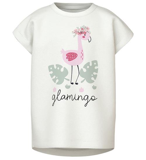 Name It Name It T-shirt - NmfVigea - Bright White/Flamingo