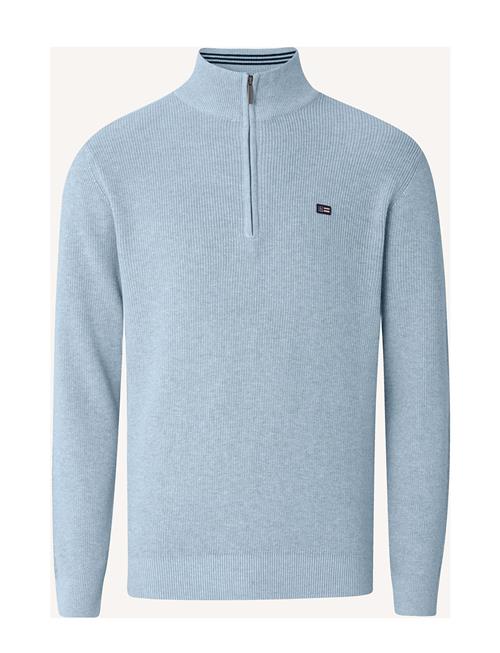 Se Lexington Clothing Clay Cotton Half-Zip Sweater Lexington Clothing Blue ved Booztlet