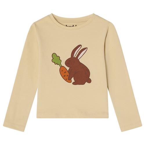 Buddy & Hope GOTS Tia Langærmet T-shirt Med Kaninprint Fudge | Hvid | 74/80 cm