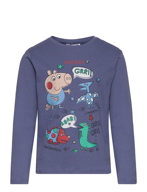 Se Peppa Pig Long-Sleeved T-Shirt Peppa Pig Blue ved Booztlet