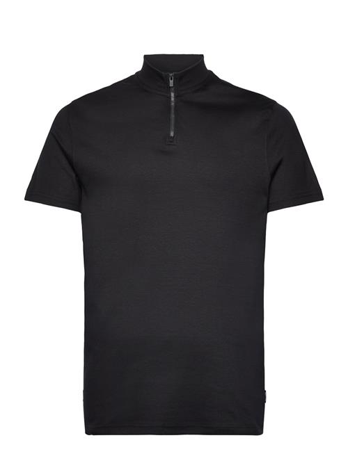 Se ONLY & SONS Onsesteban Reg 1/4 Zip Mock Neck Tee ONLY & SONS Black ved Booztlet