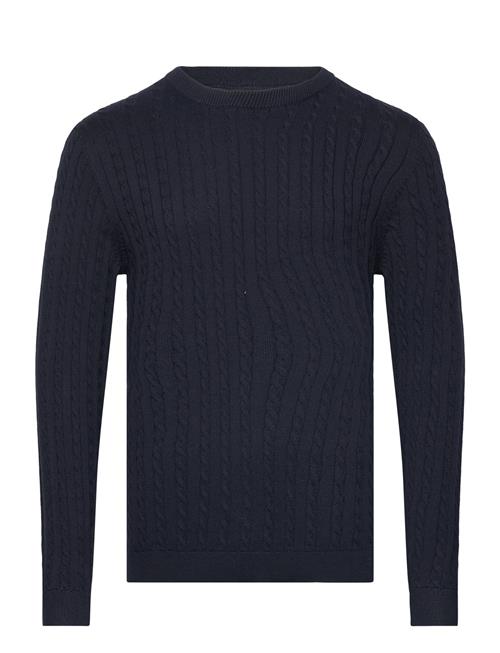 Se Jack & Jones Jjcarlson Knit Crew Neck Jack & J S Navy ved Booztlet