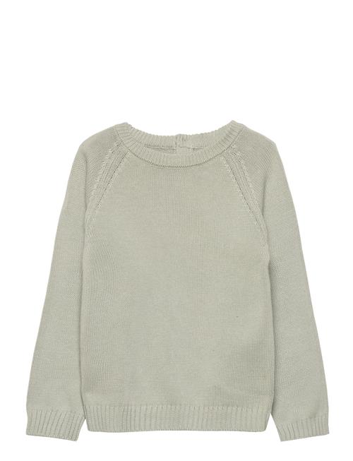 Mango Knit Cotton Sweater Mango Green