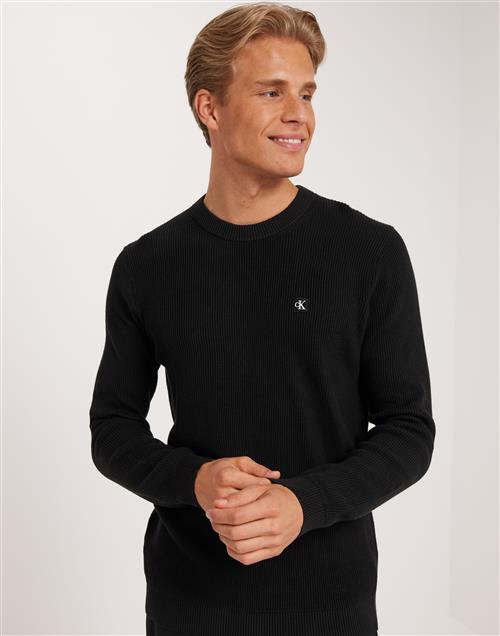 Calvin Klein Jeans Ck Embro Badge Sweater Striktrøjer Ck Black