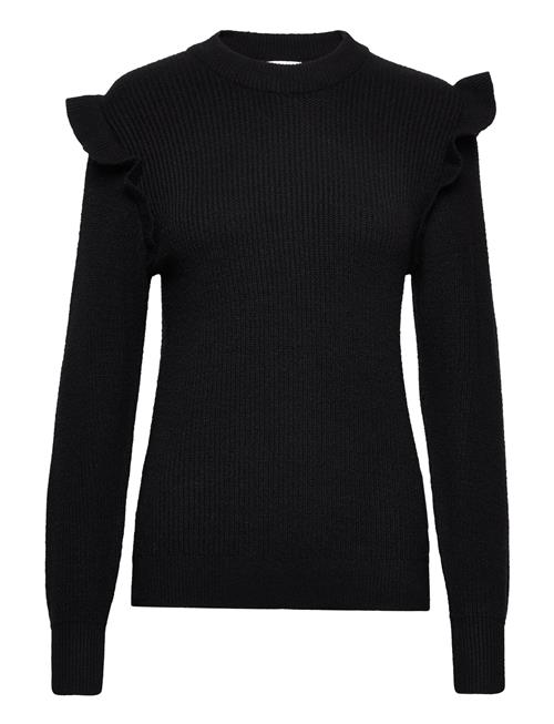 Se Object Objmalena L/S Ruffle Pullover Object Black ved Booztlet